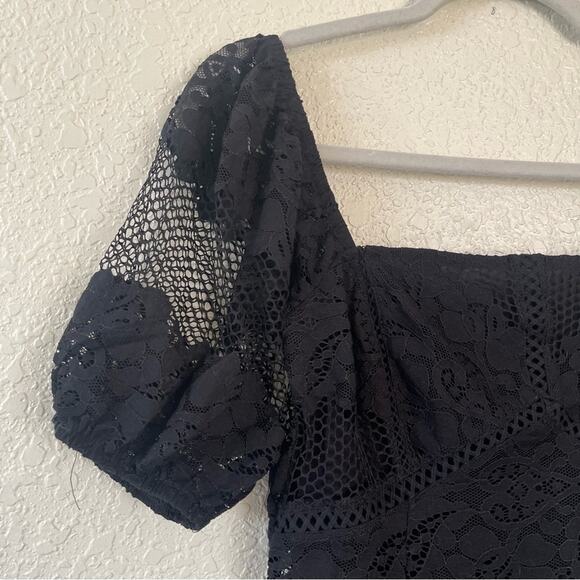 Free People Be Your Baby Lace Mini Dress Fit n Flare in Black Size XS EUC - Picture 7 of 11
